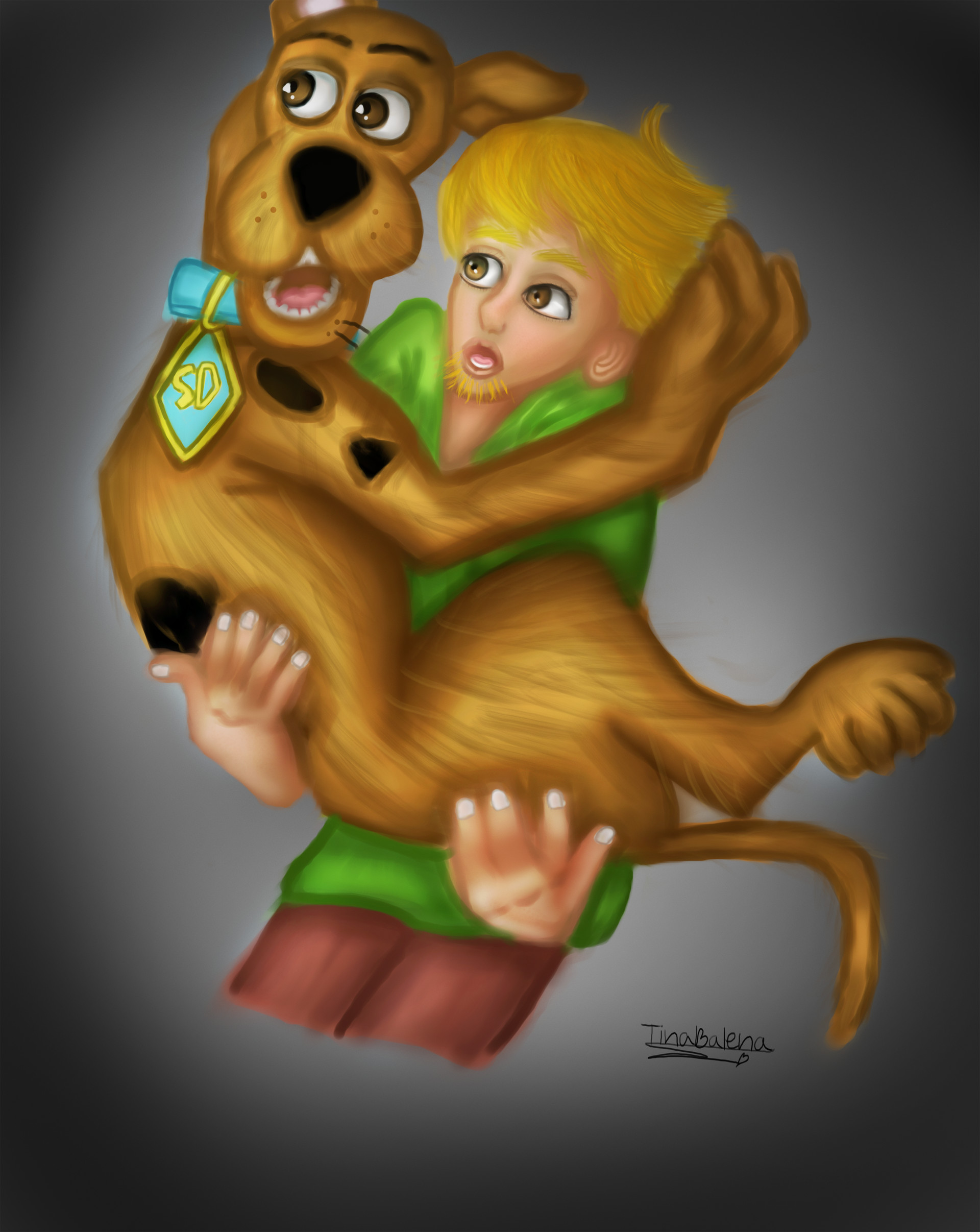 shaggy and scooby scared
