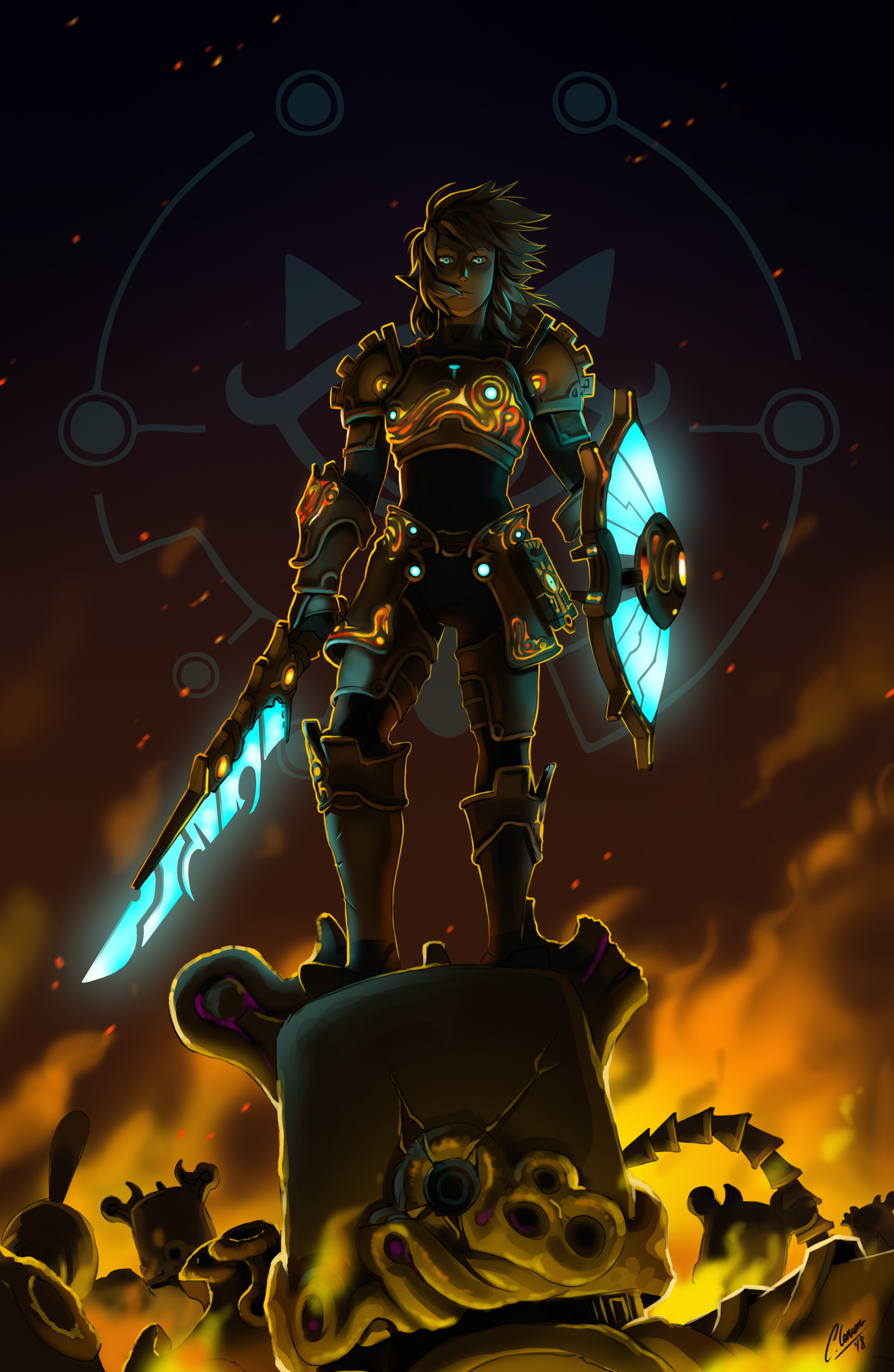 Legend of Zelda art > Link - Hero of Courage, shimetann