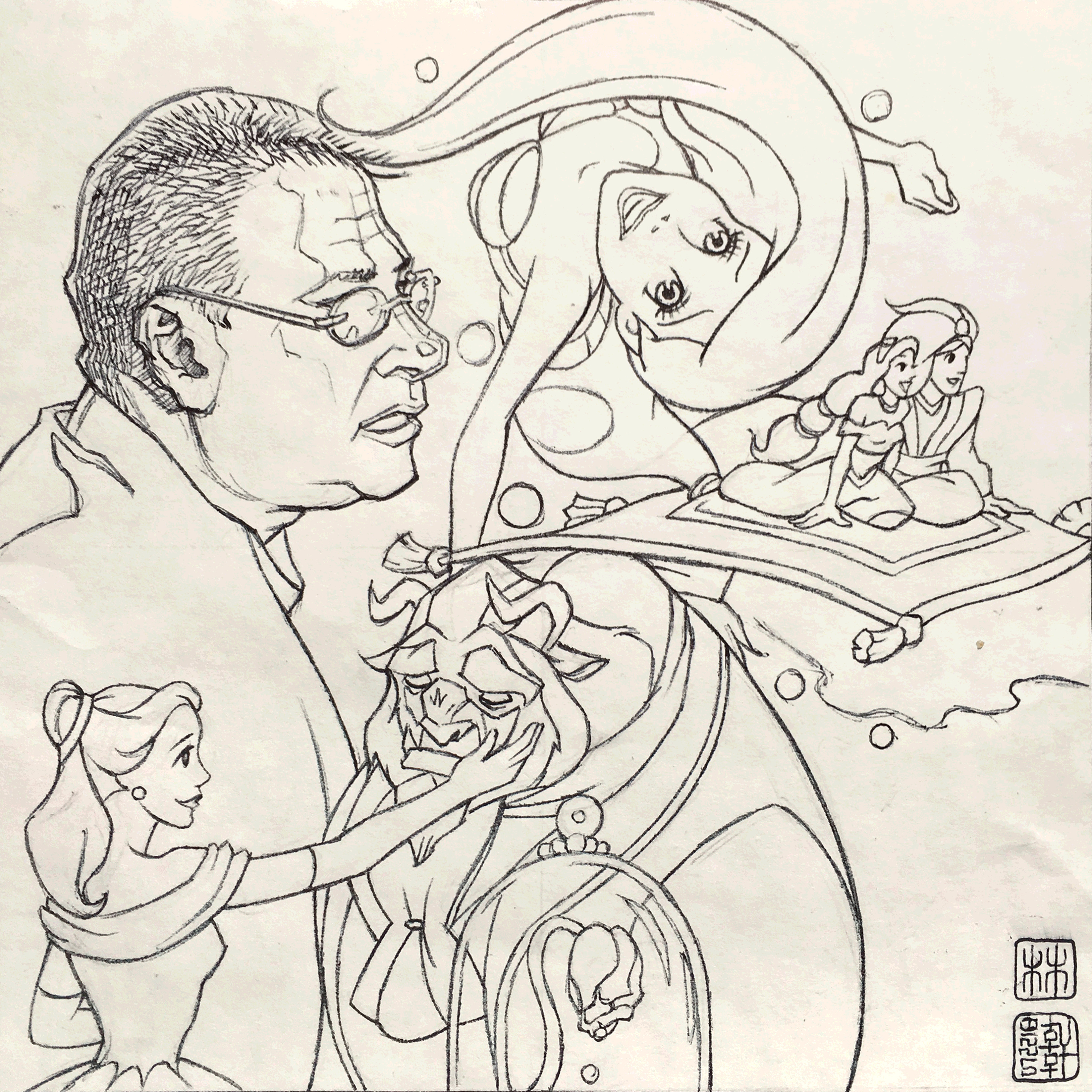 Day 07-22-18 - Alan Menken - Sketch