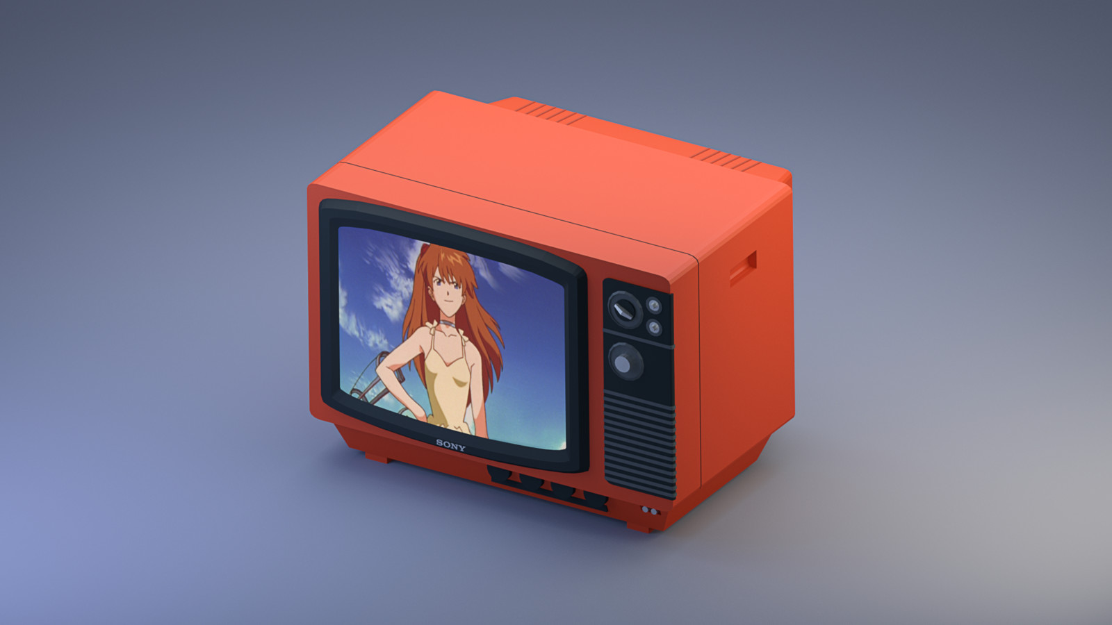 Low Poly Vintage TV