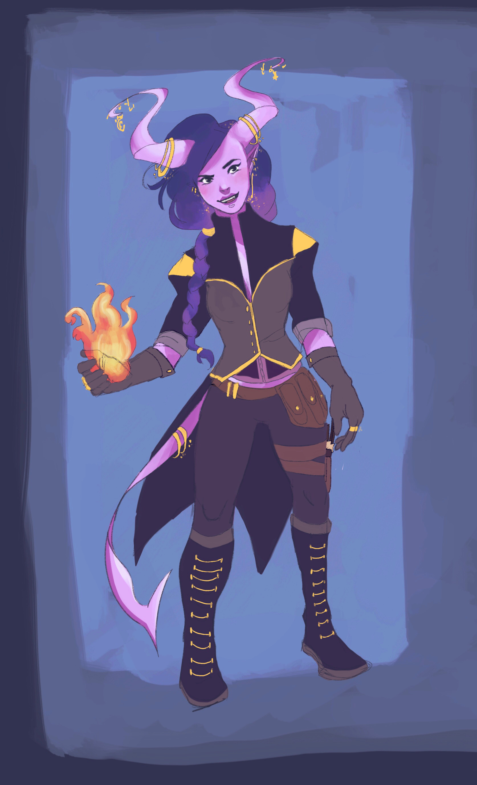 Artstation Tiefling Warlock Concept Art Courtney Chavez