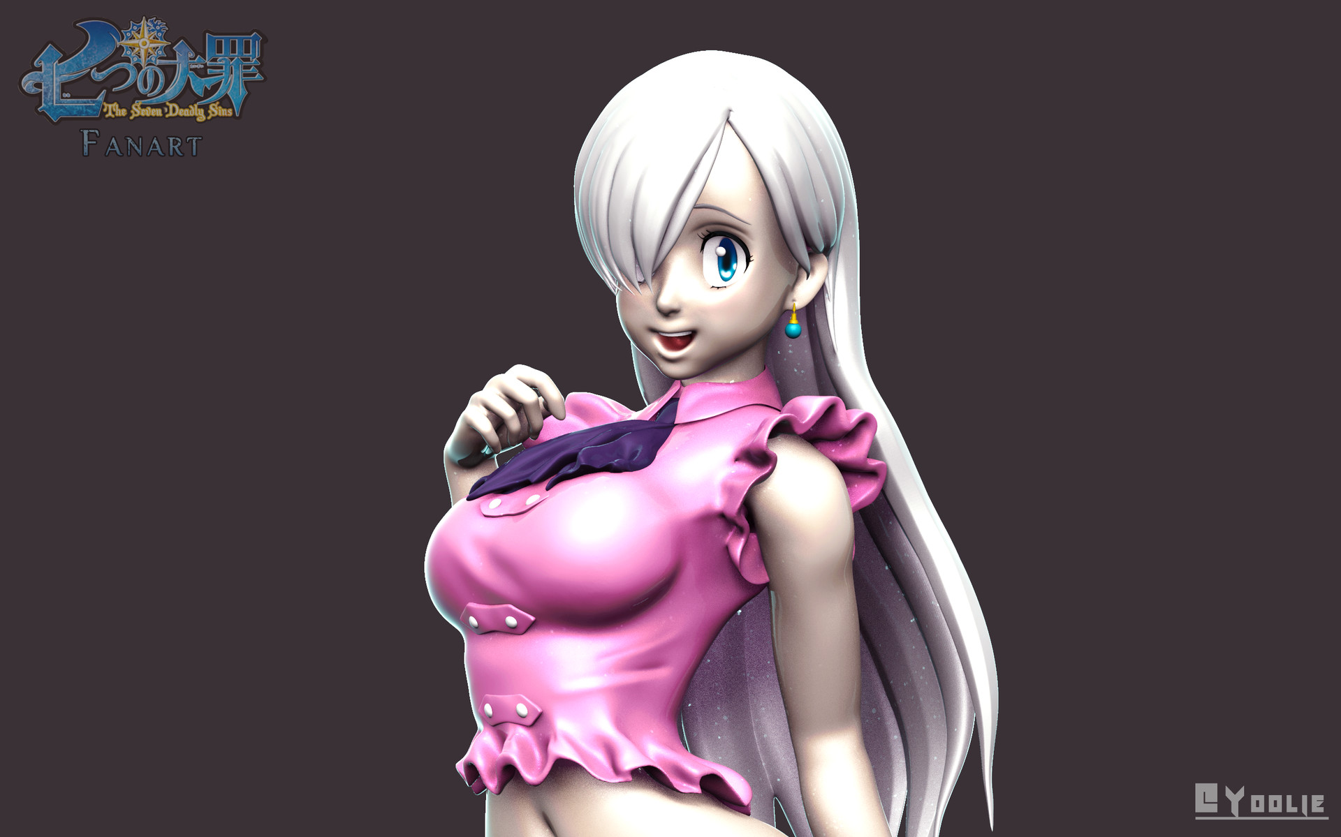 Artstation Elizabeth 3d Model Fanart From Nanatsu No Taizai Seven Deadly Sins Ulyses Bain