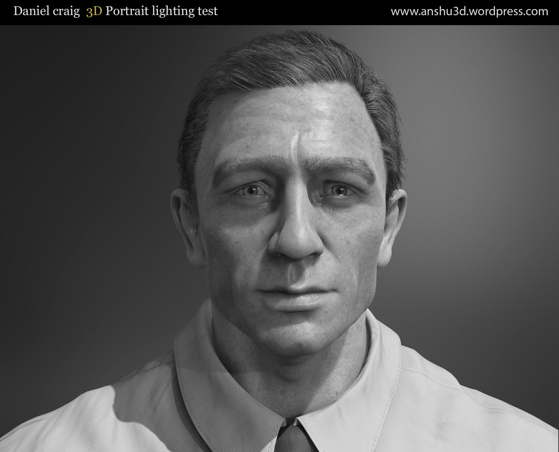 Artstation Daniel Craig 3d Portrait Anshu Trivedi