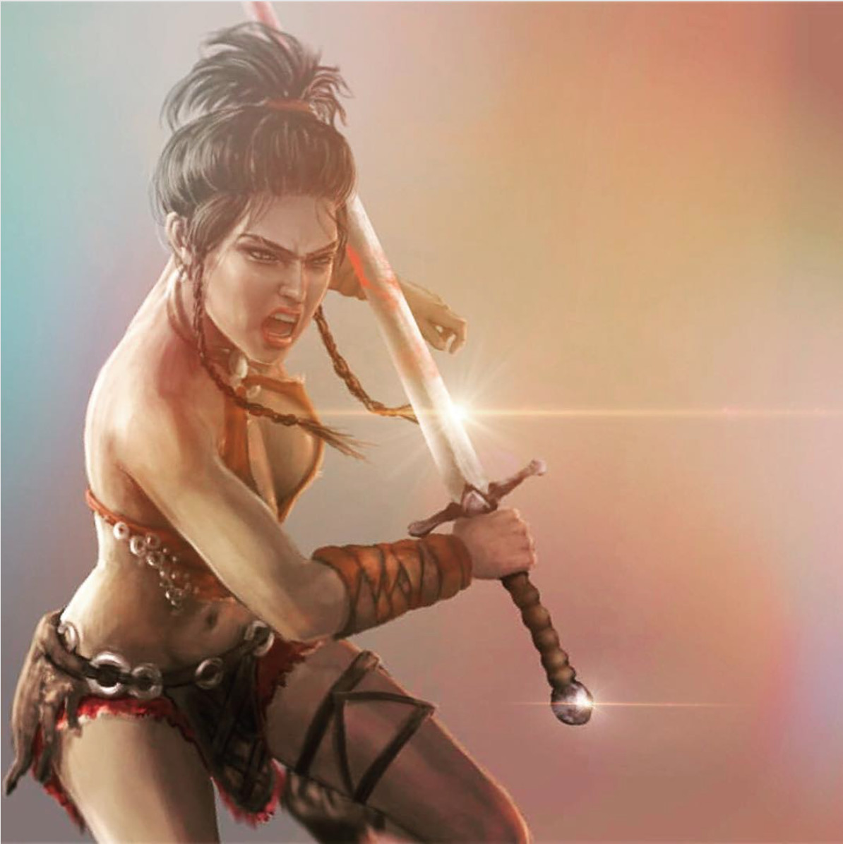Artstation Female Warrior Lentera Nusantara