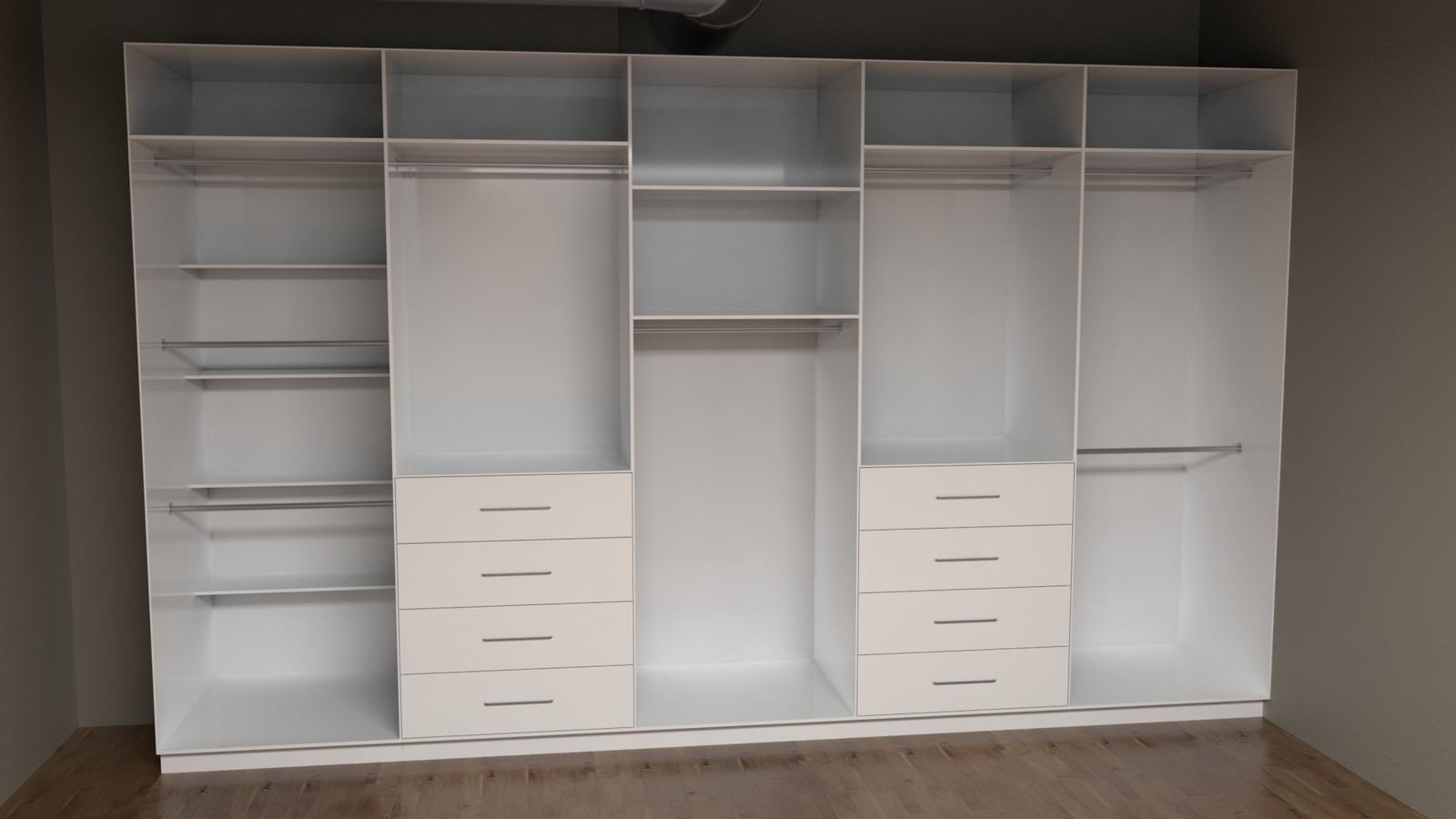 Closet without doors