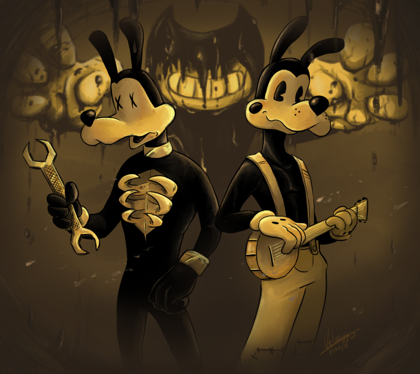 Artstation Boris Bendy And The Ink Machine Justine Derouaisne Aka Weline