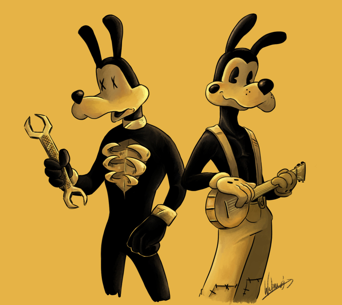Artstation Boris Bendy And The Ink Machine Justine Derouaisne Aka Weline