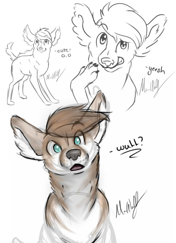 Trinity Atwood Cartoon Hyena Sketch Studies