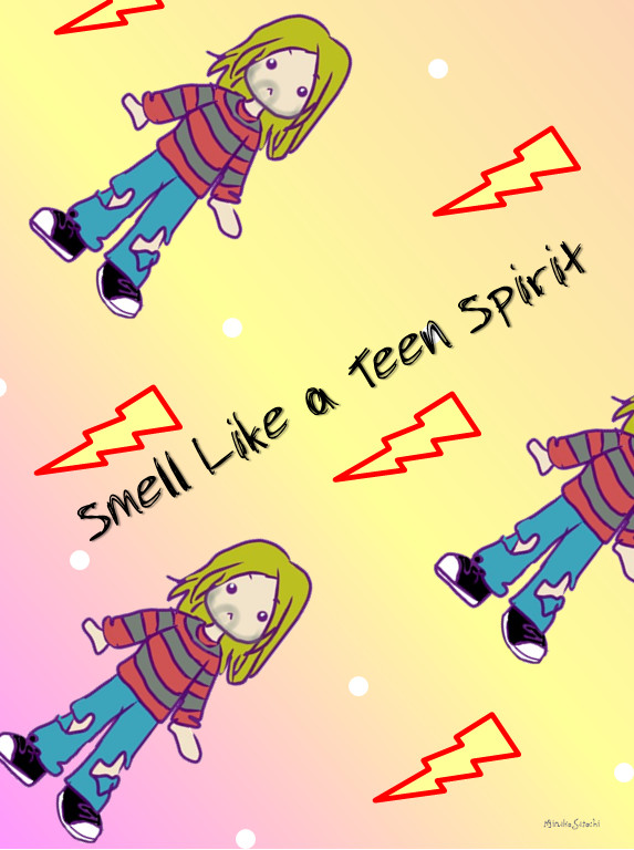 mina adame kurt cobain chibi wallpaper