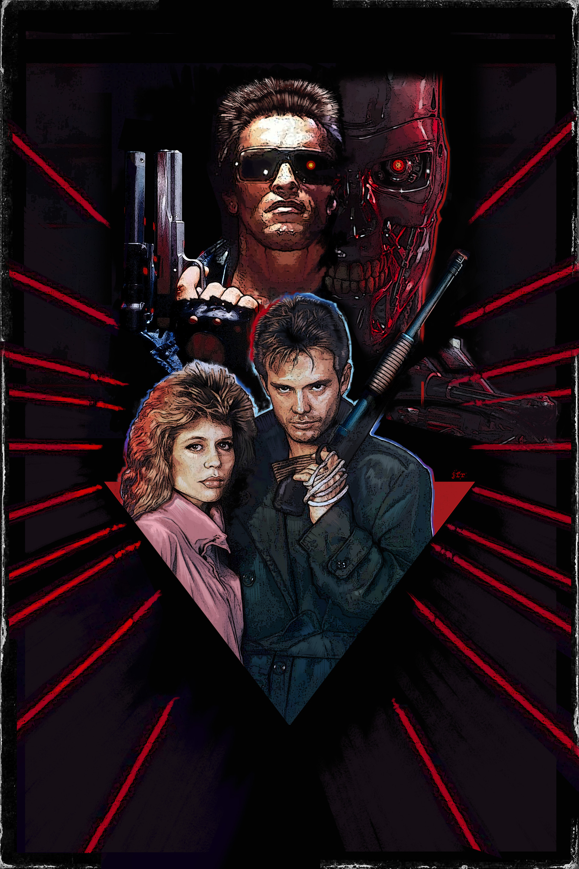 prompthunt: the terminator ( 1 9 8 4 ), 8 0's movie poster art