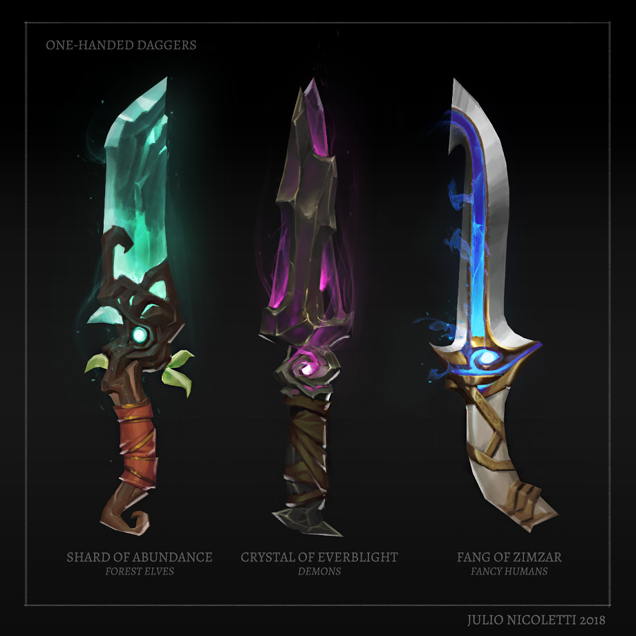 Julio Nicoletti Stylized Fantasy Daggers