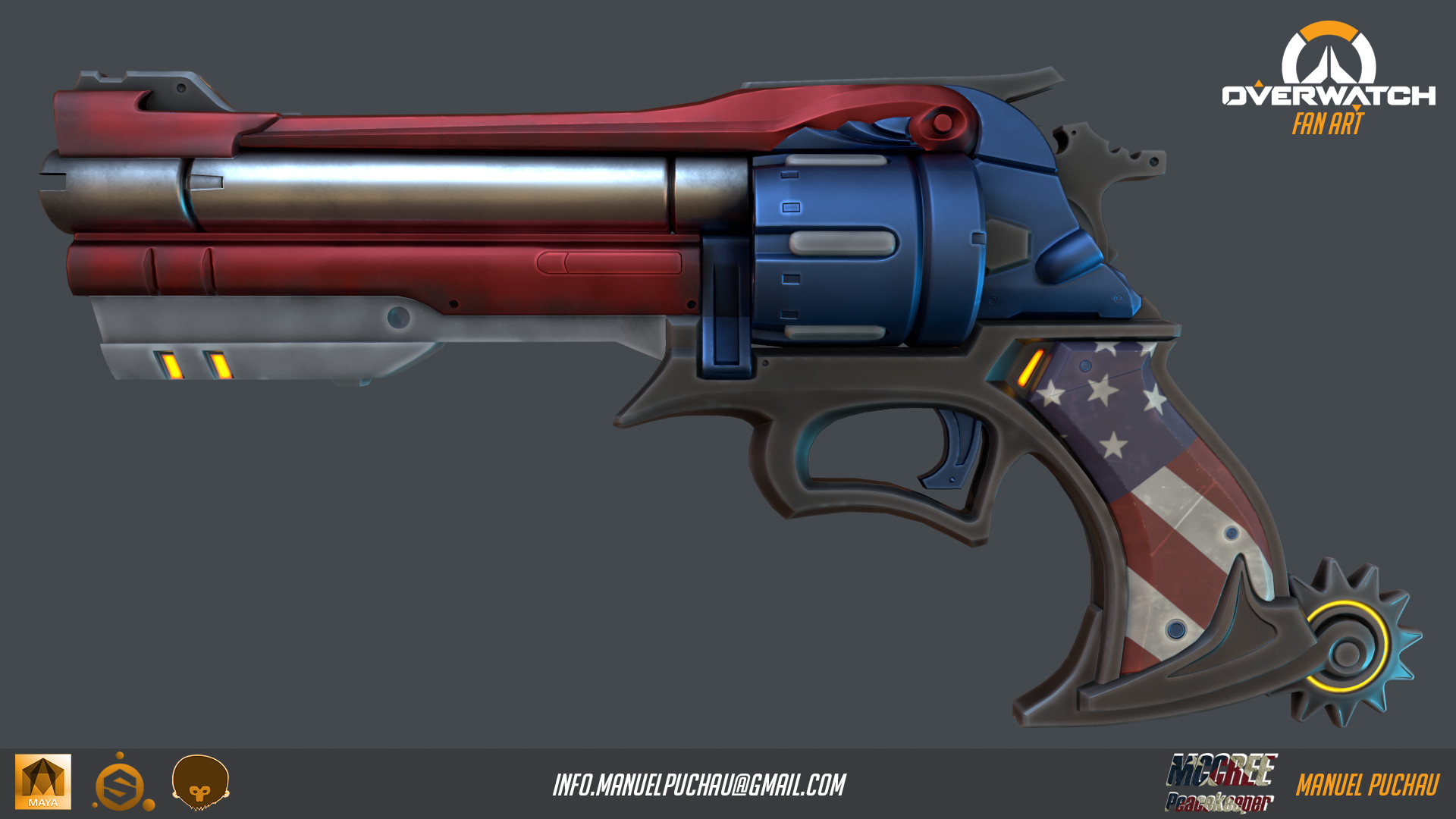 Artstation Mccree Peacekeeper America Manuel Puchau