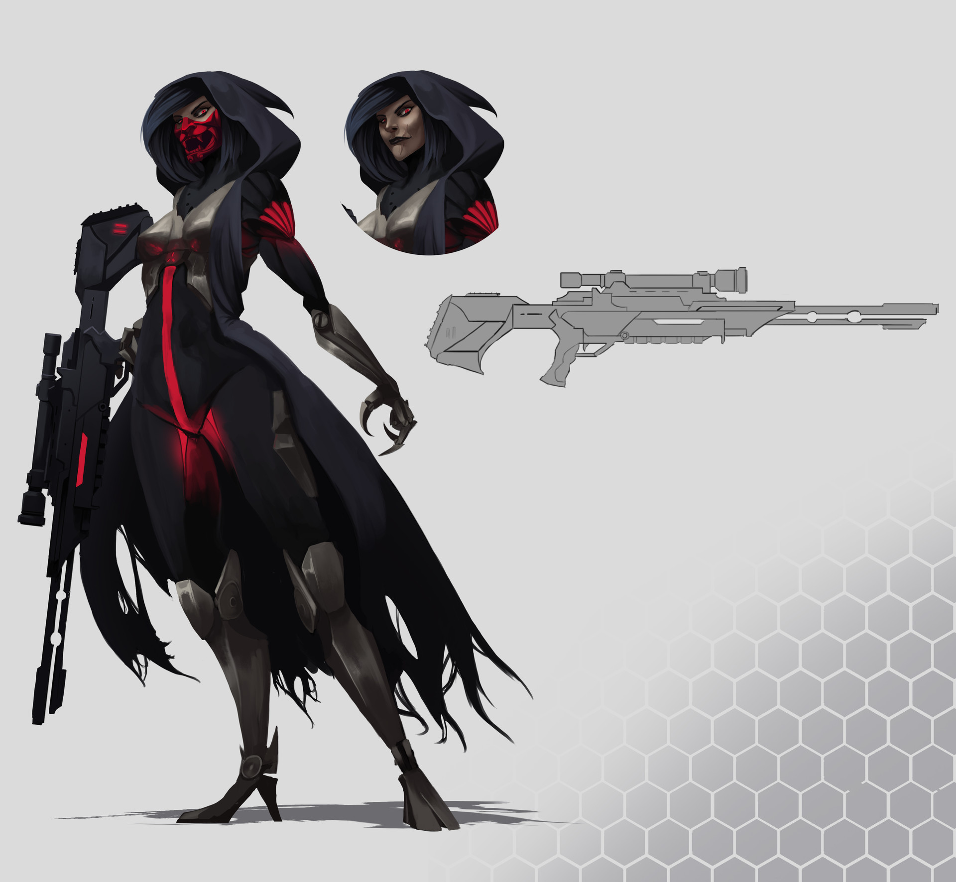 Artstation Futuristic Sniper Yuka Yaku