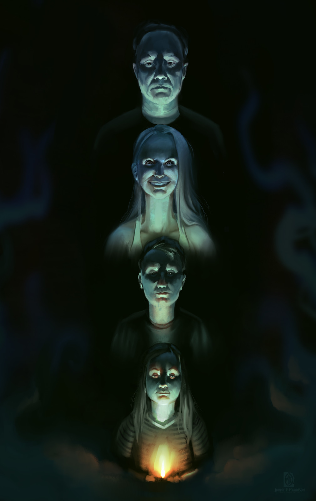 ghost family portrait 