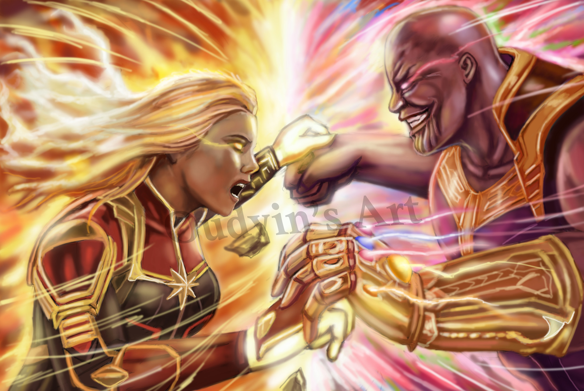 Oudvin Cassell - Captain Marvel vs Thanos