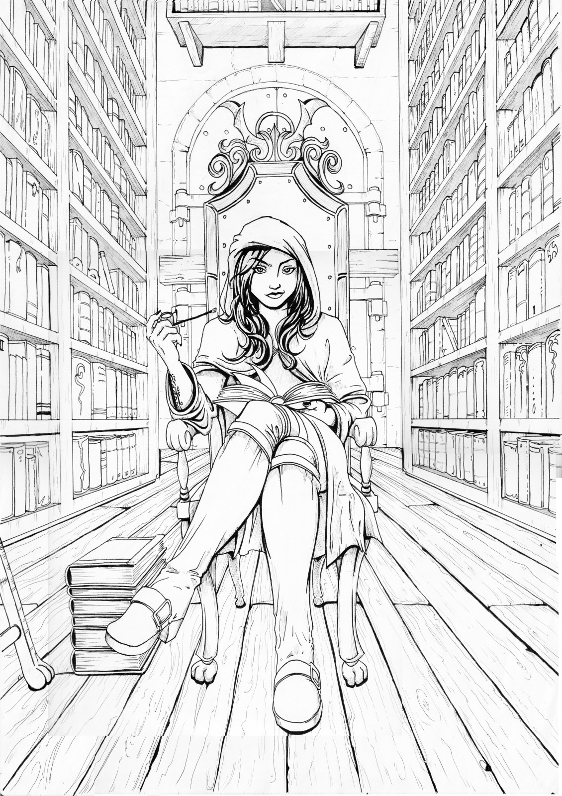 Lineart of the book cover