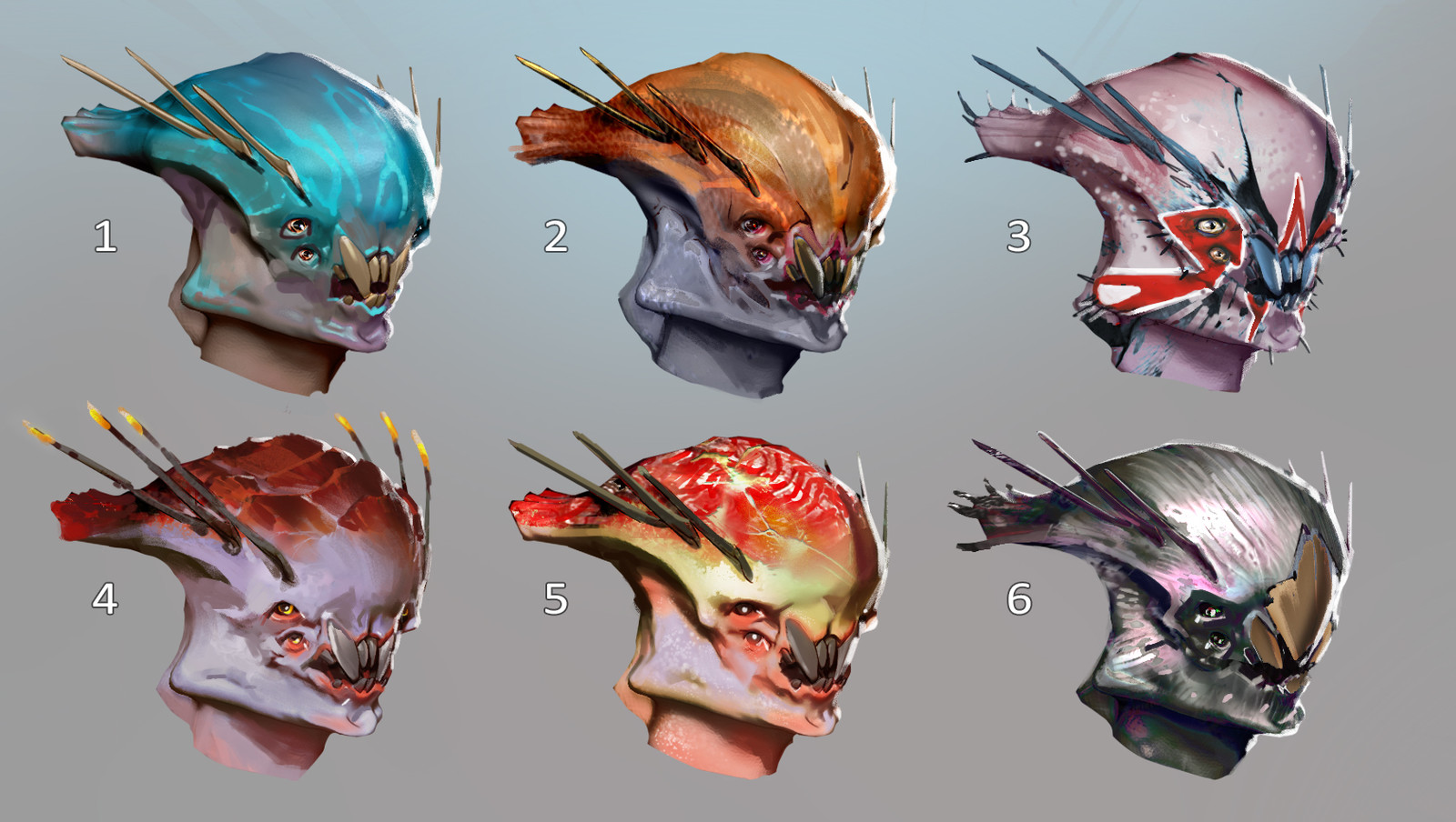 Quasnecron head concepts