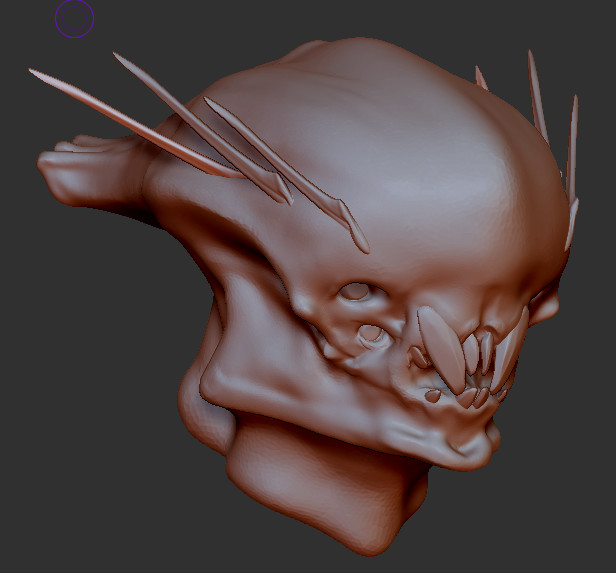 Rough ZBrush sculpt before paintovers