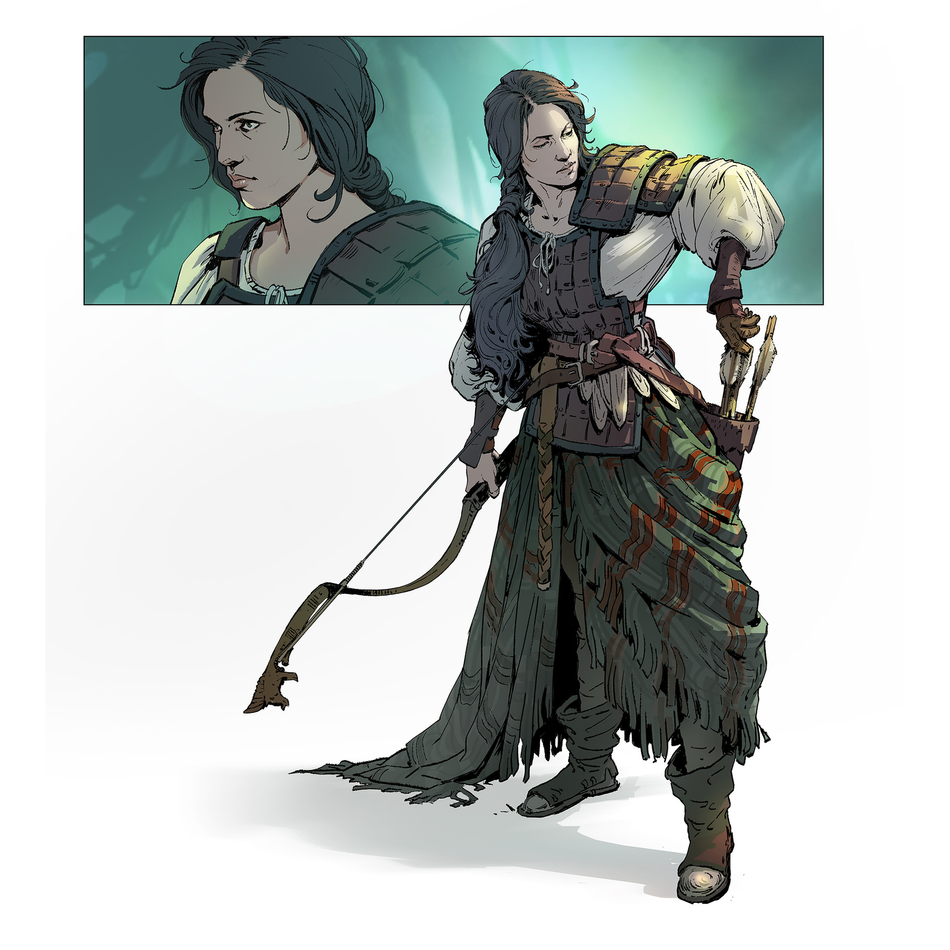 Artstation Gitanna Archer Character Art Katya Gudkina