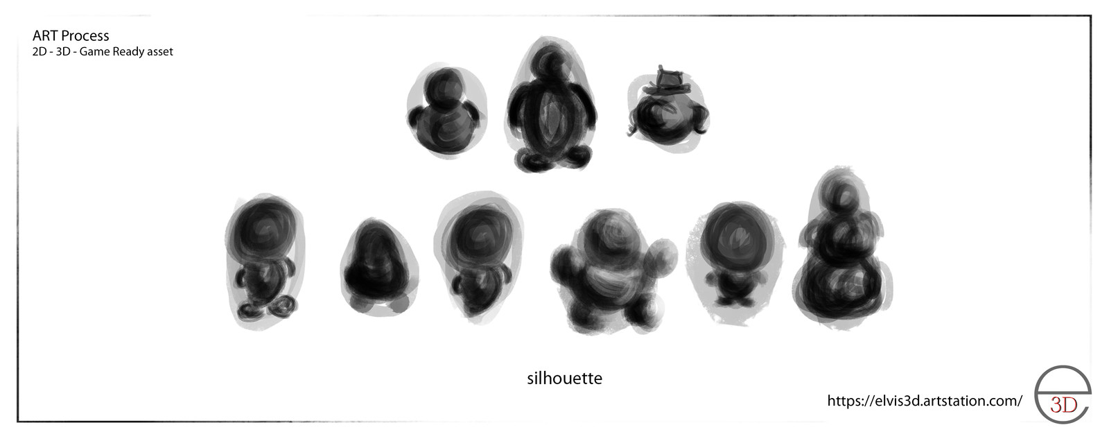 playing with different size shape silhouettes