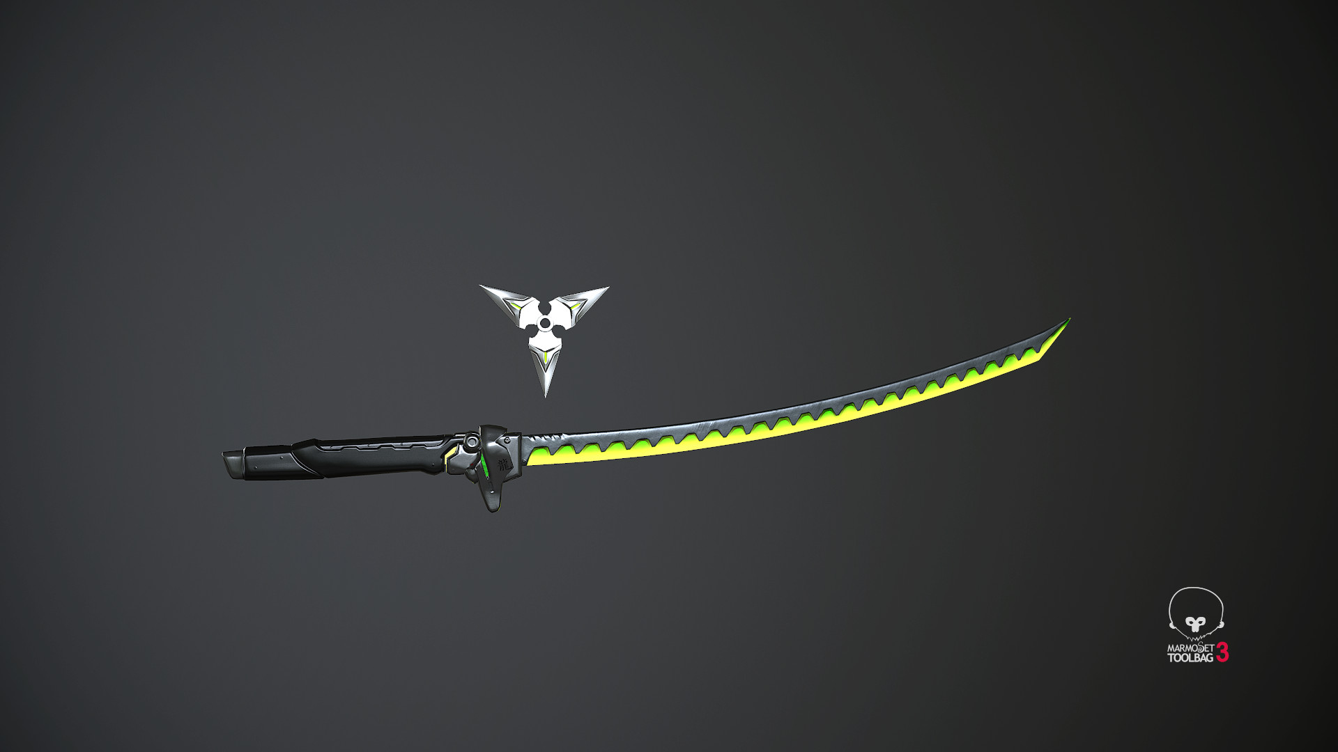 Artstation Fanart Overwatch Genji S Sword Shuriken Ivan Yoshua