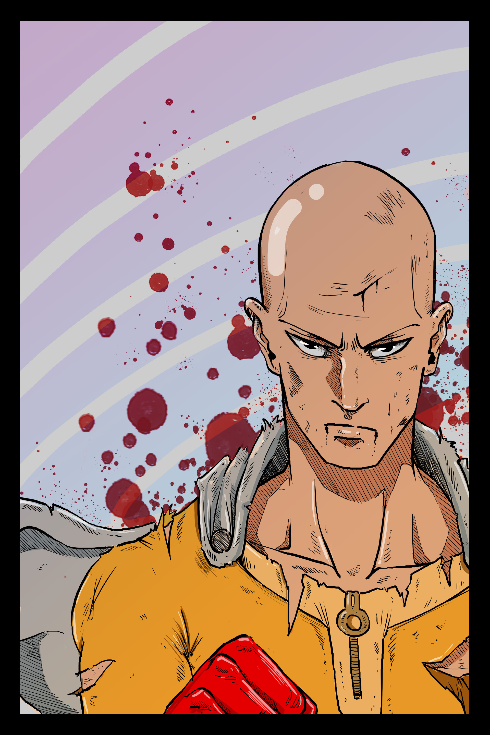 Artstation One Punch Man Saitama Fanart Karim Fradin