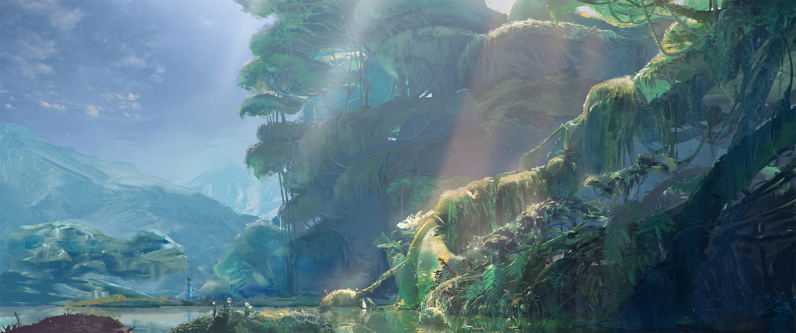 Oasis jungle long shot