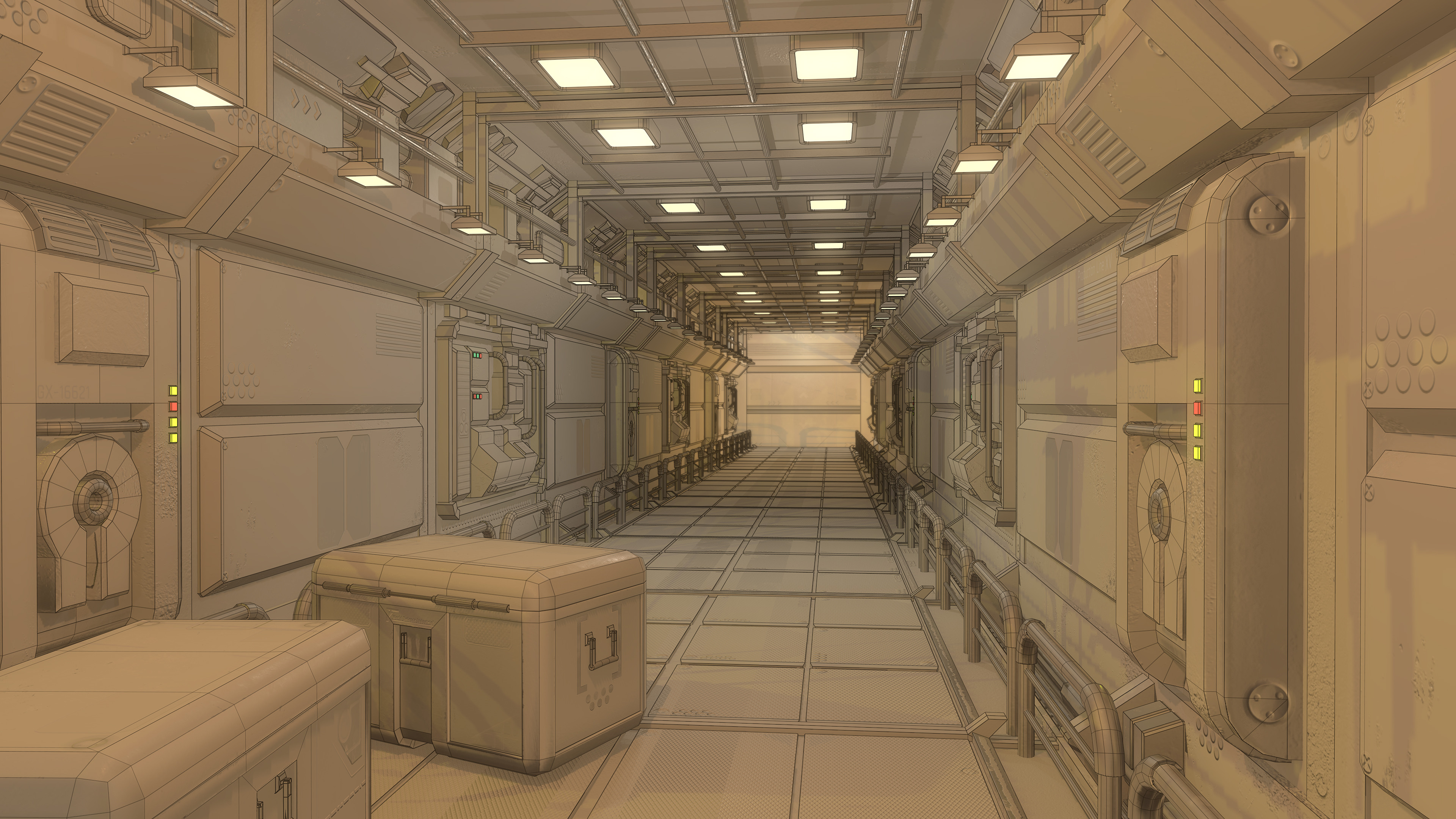 Render Hallway V04 "WF"