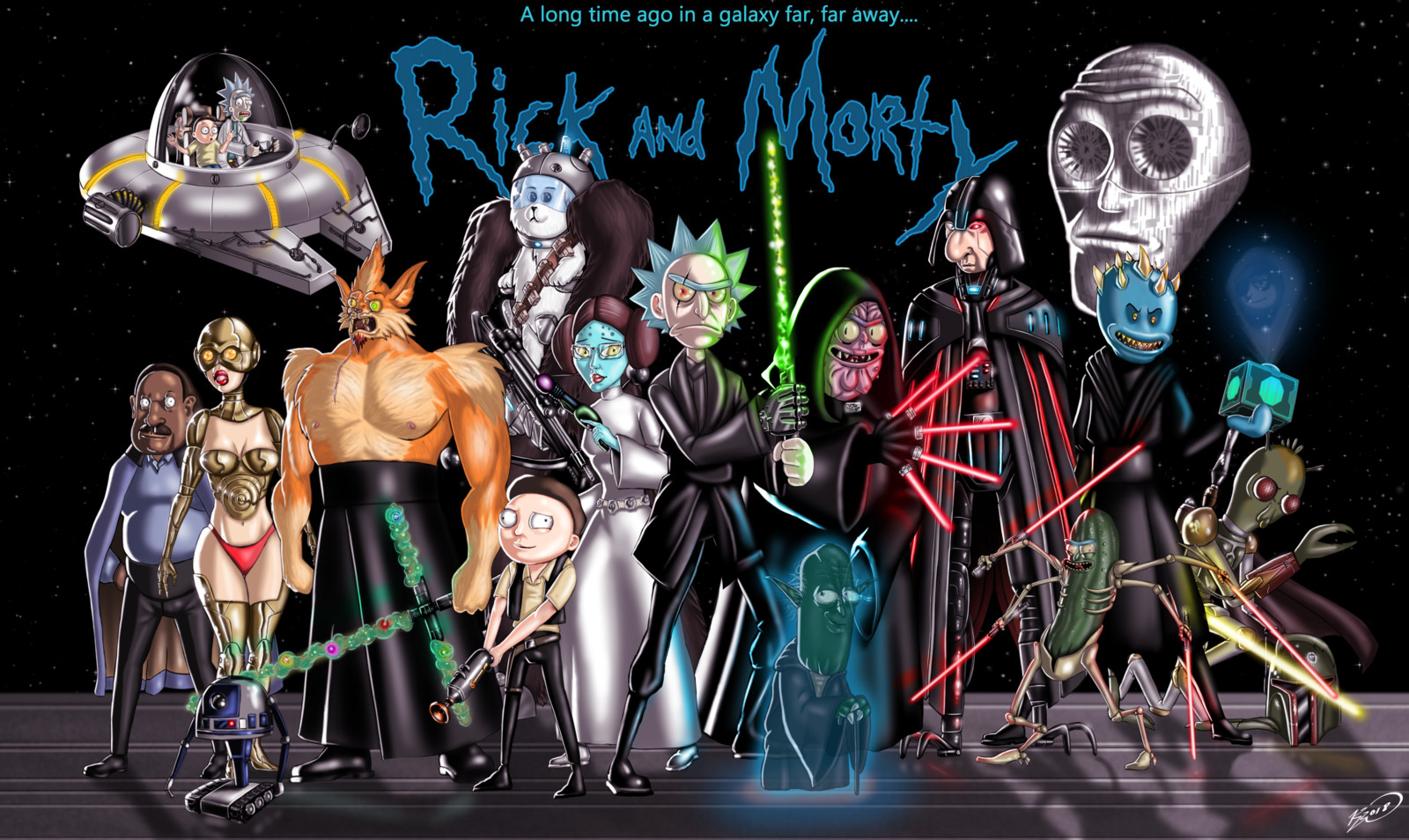 Artstation A Long Time Ago In A Galaxy Far Far Away Rick And Morty Kristian Kirilov