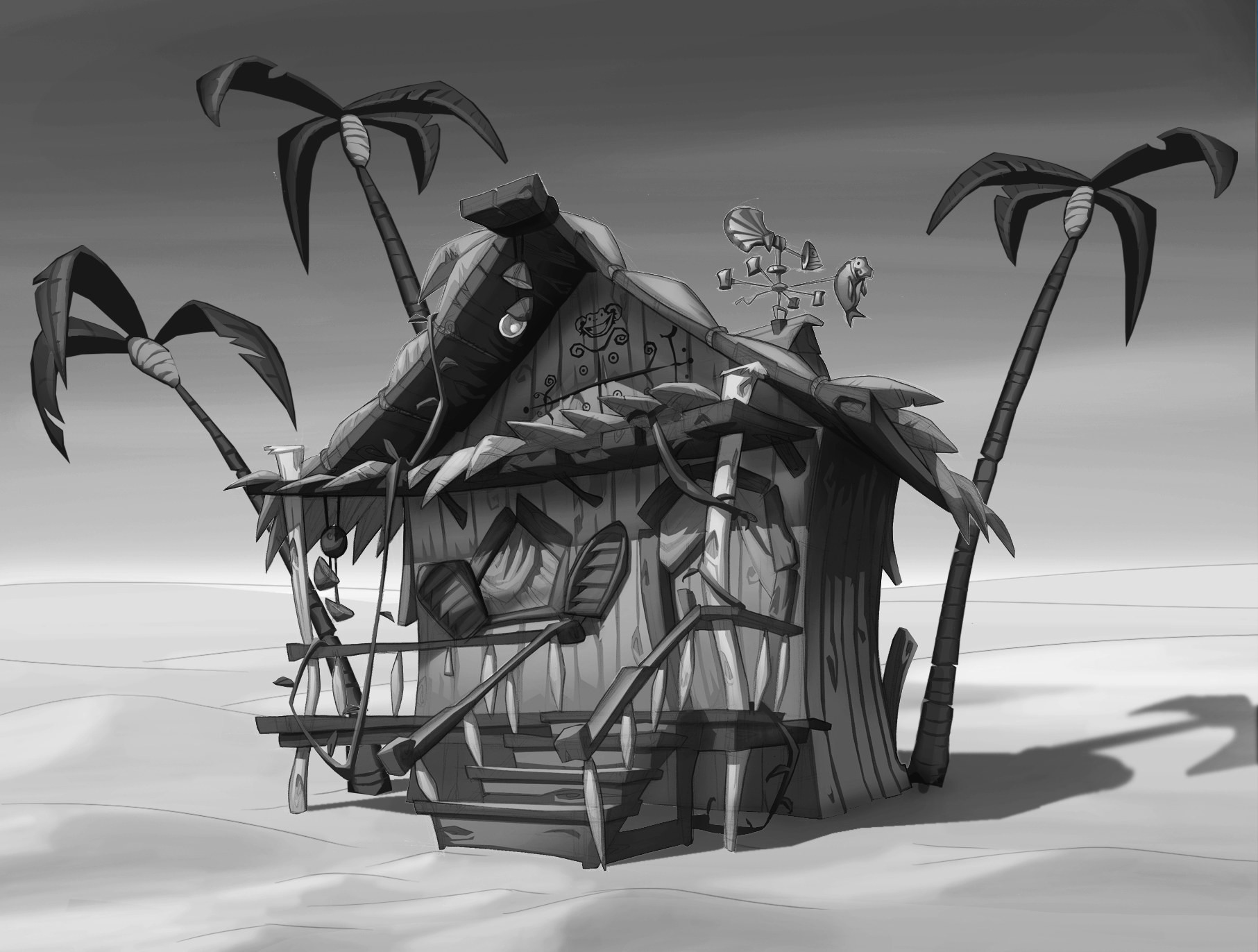 ArtStation Art test Beach Hut