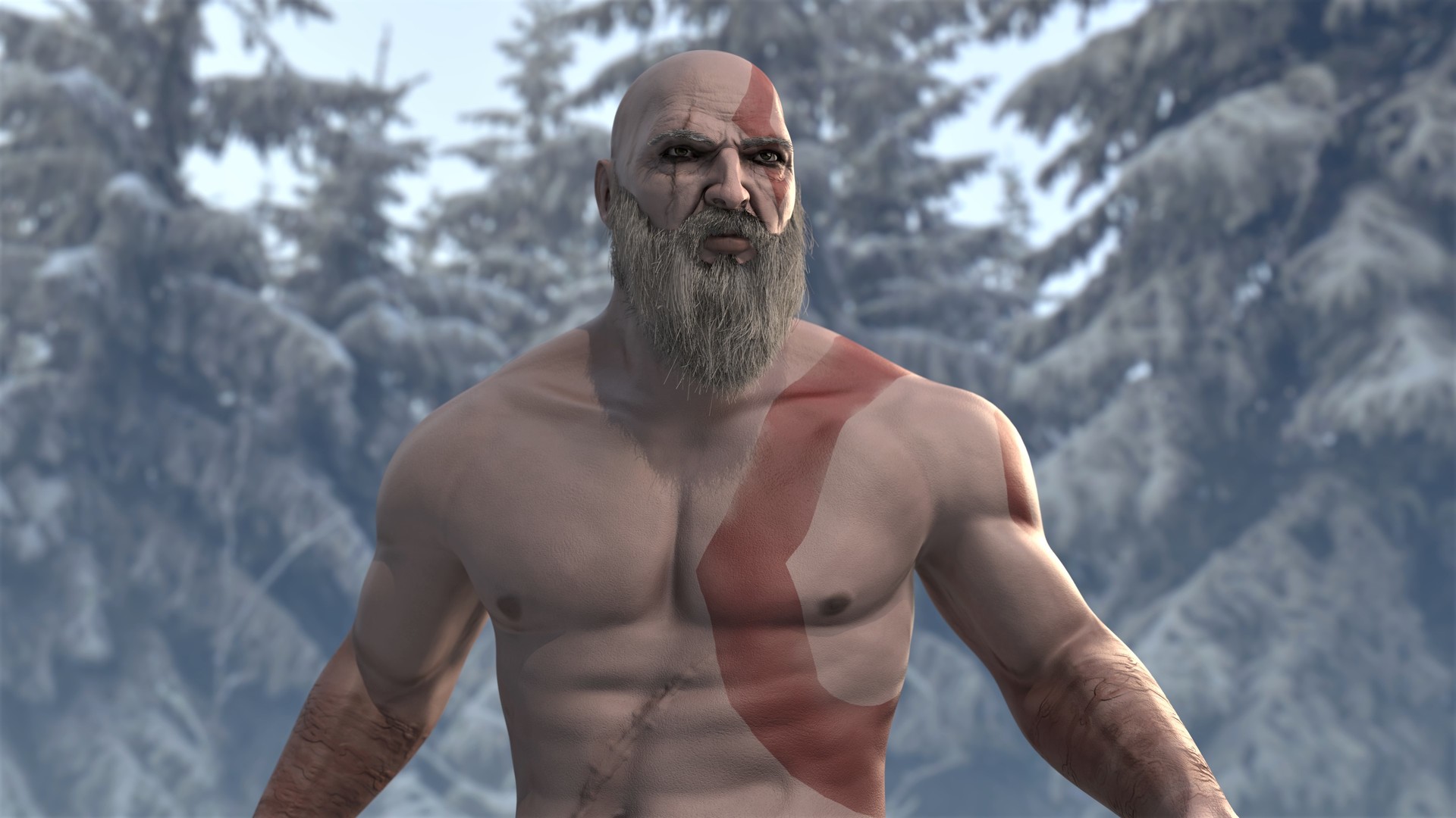 Artstation Old Man Kratos Man Bui | see more fear walking dead looking for the best fear the beard wallpaper? artstation old man kratos man bui
