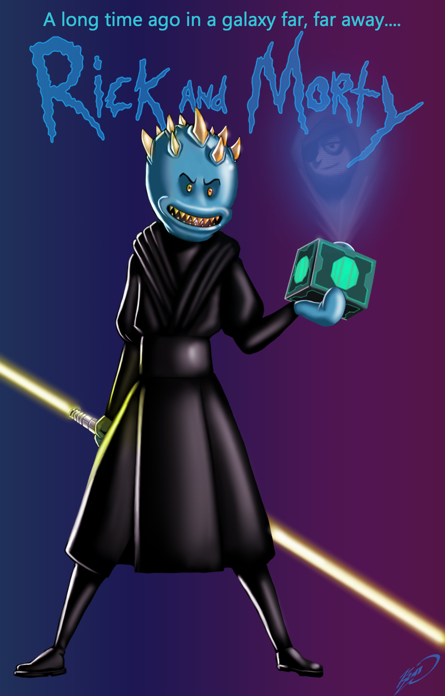 Artstation A Long Time Ago In A Galaxy Far Far Away Rick And Morty Kristian Kirilov