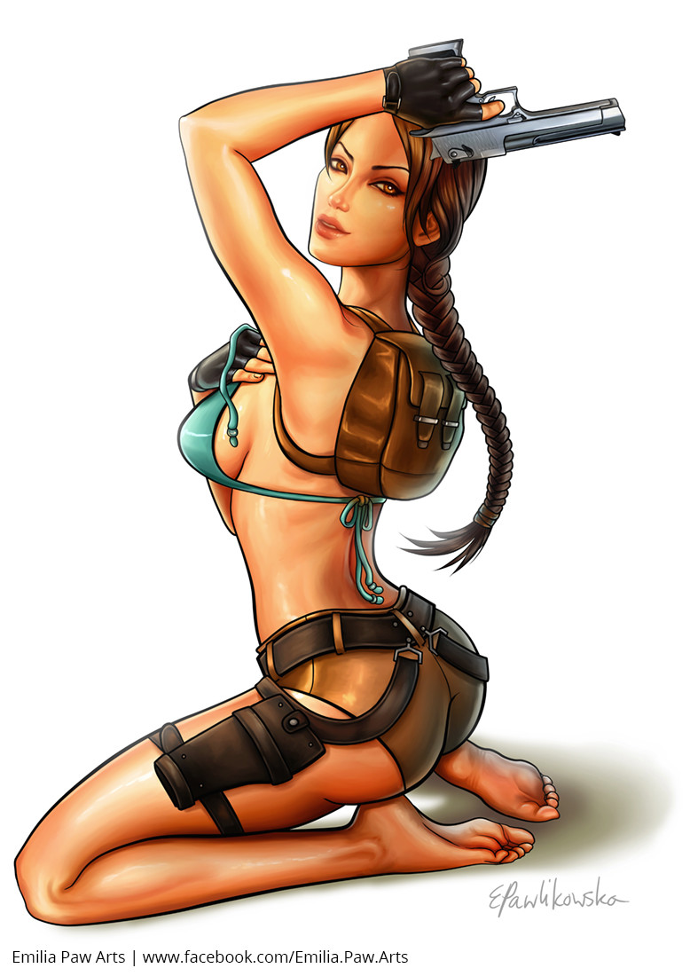 Another fan art piece, this time of Lara Croft, my childhood hero.