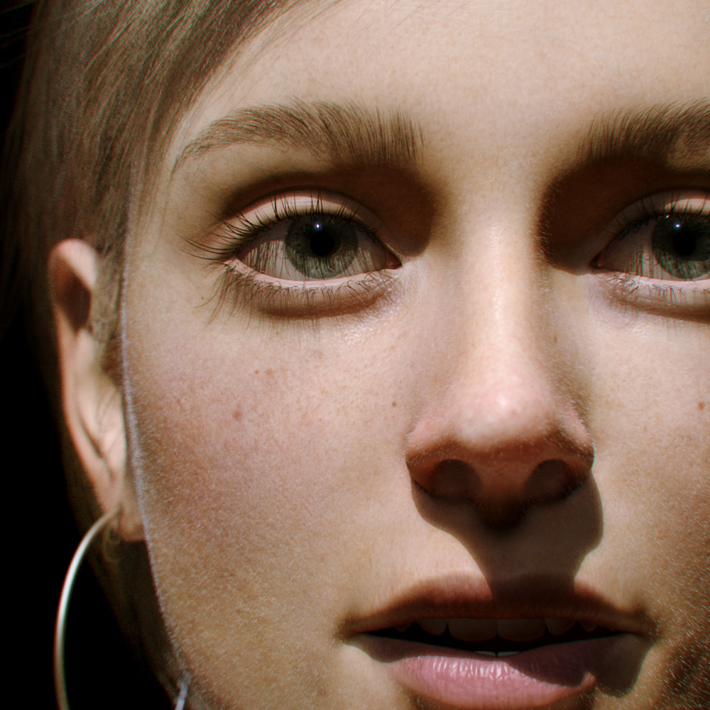 Artstation Shadow Lines Fall Onto A Face Hiroshi Yoshioka