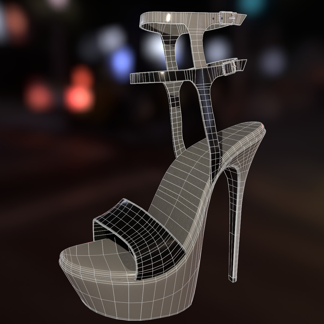 High Heel Sandals - Wires