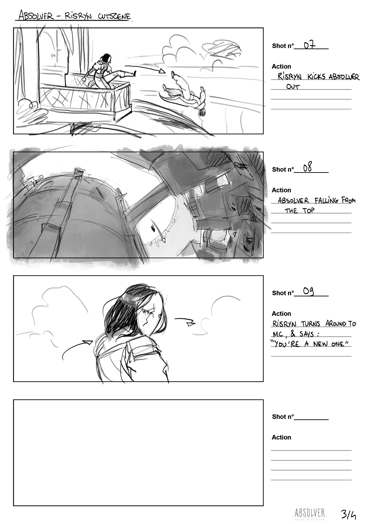 Michel Donze - Absolver - Cutscenes Storyboards