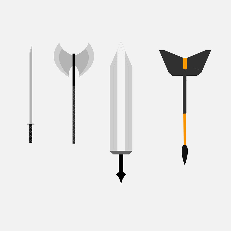 Simple weapons, vector