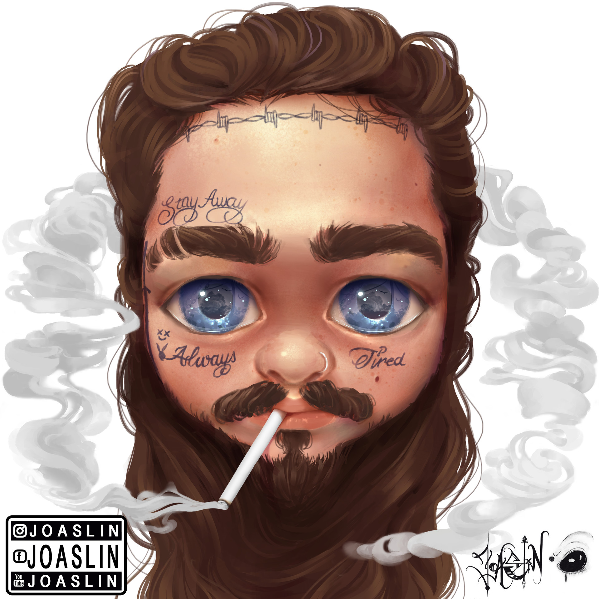 Artstation Post Malone By Joaslin Joaslin
