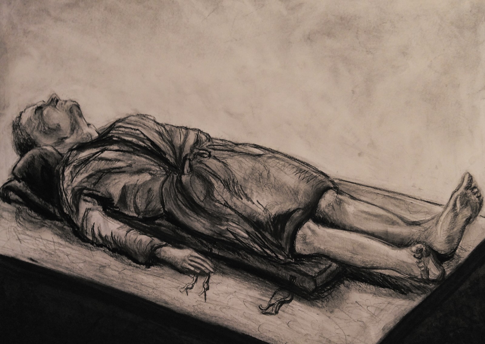 Life study in charcoal