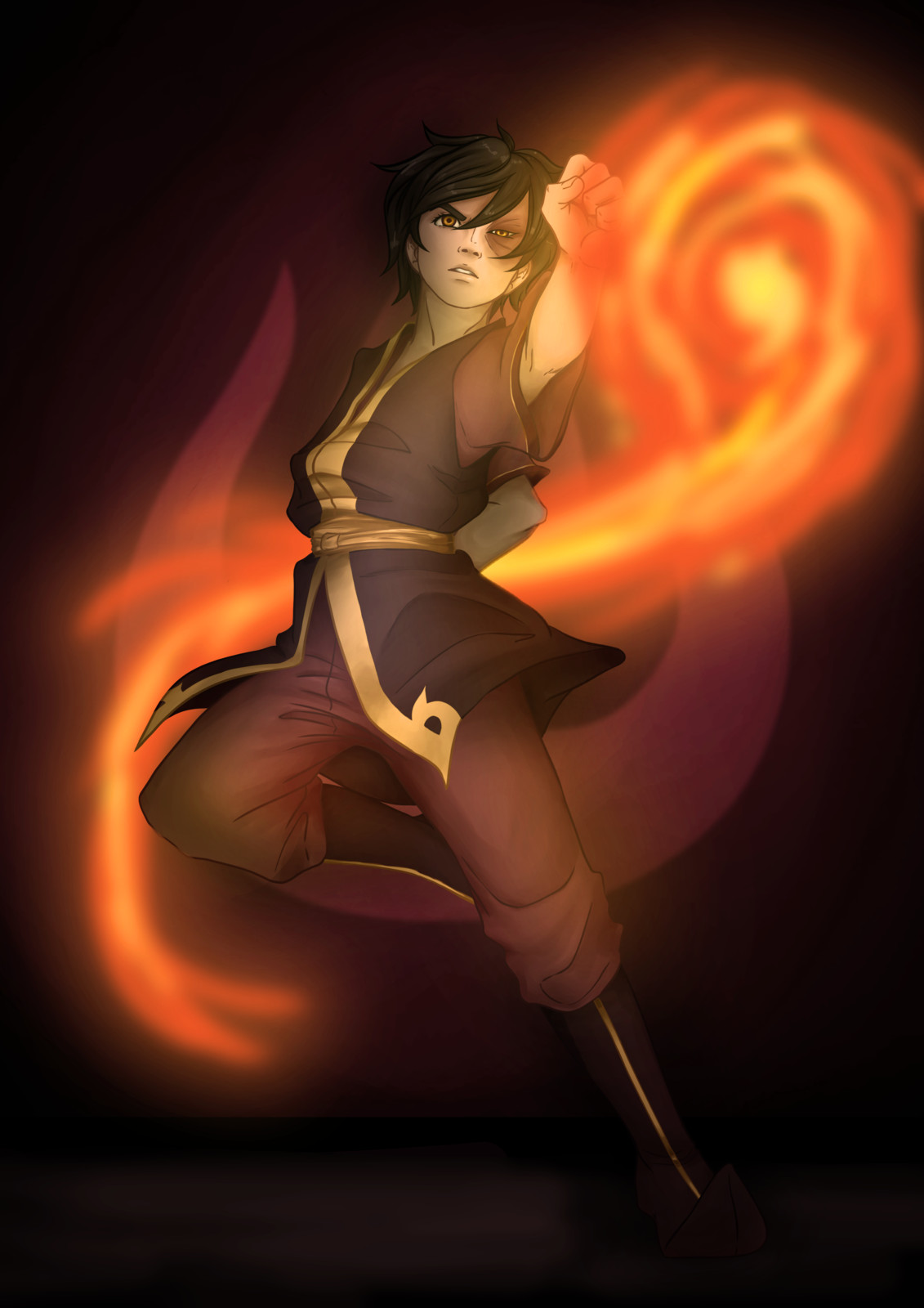 Artstation Firebending Zuko Florencia Barranuz