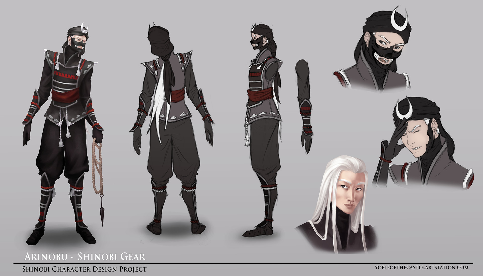 ArtStation - Shinobi Character Design Project Pt1 (Arinobu)