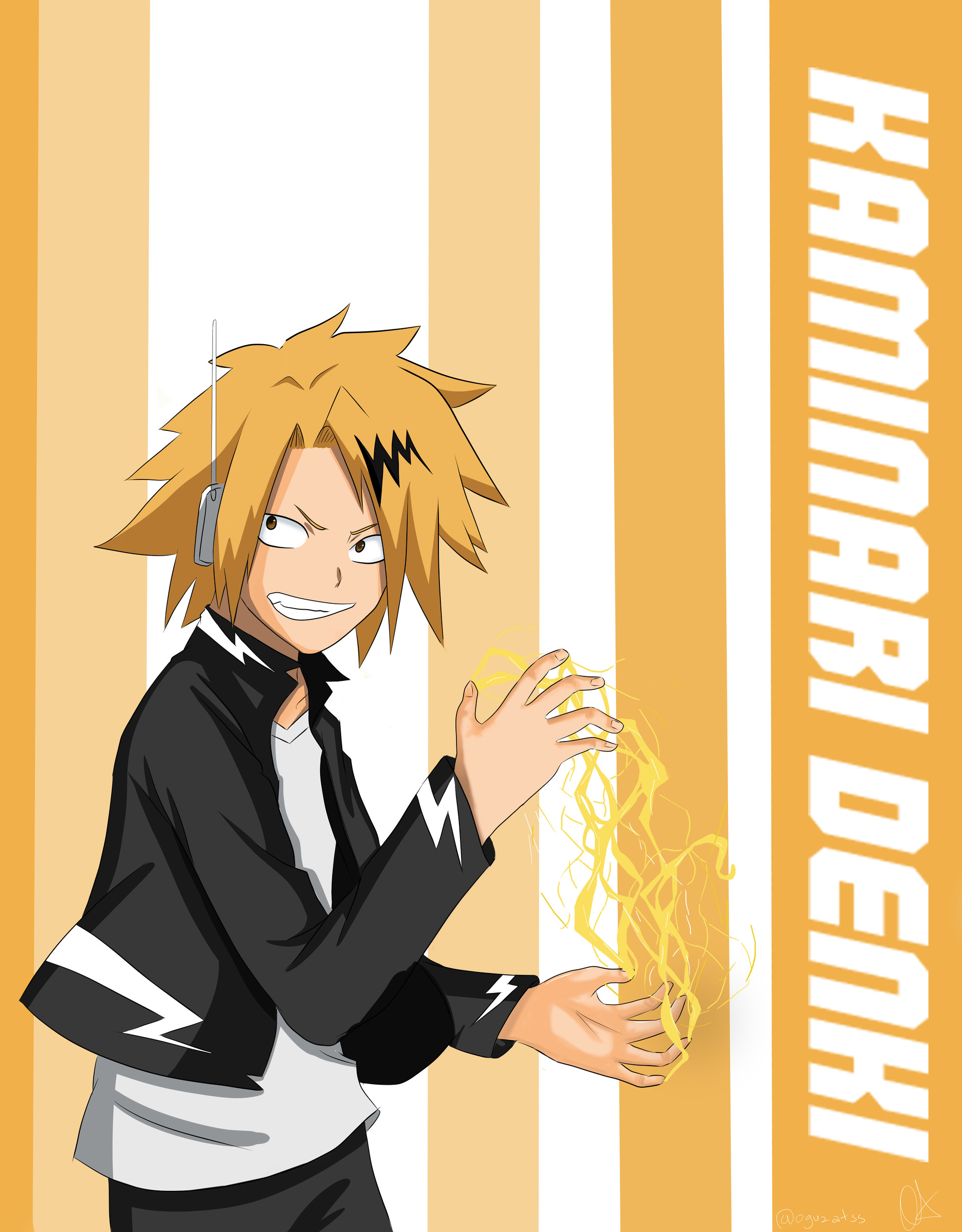 Artstation Boku No Hero Academia Kaminari Denki Fan Art Oguzhan Ates