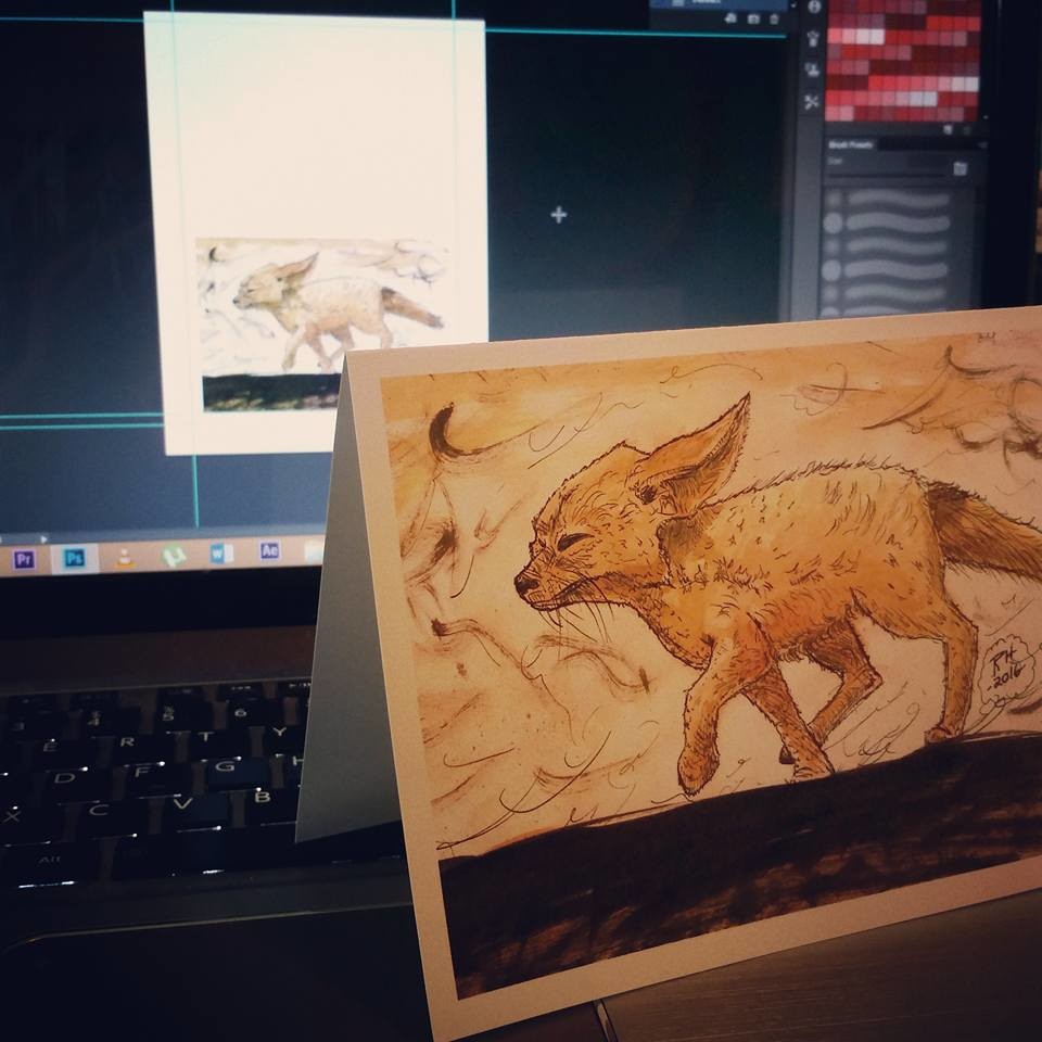 Turned my sketchbook art into a blank greeting card and sold them!