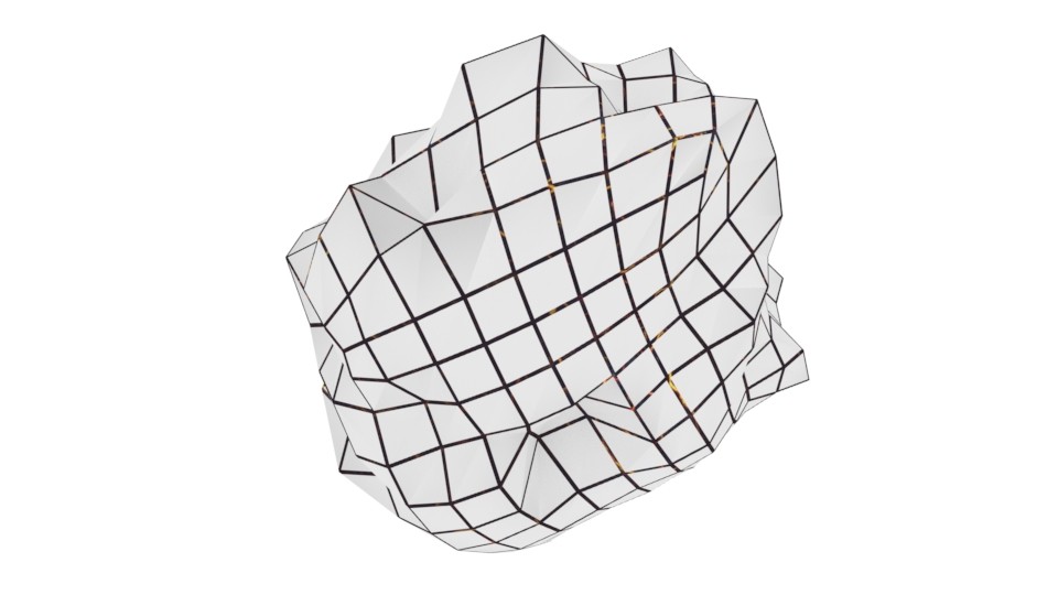 Rock With Wireframe 3