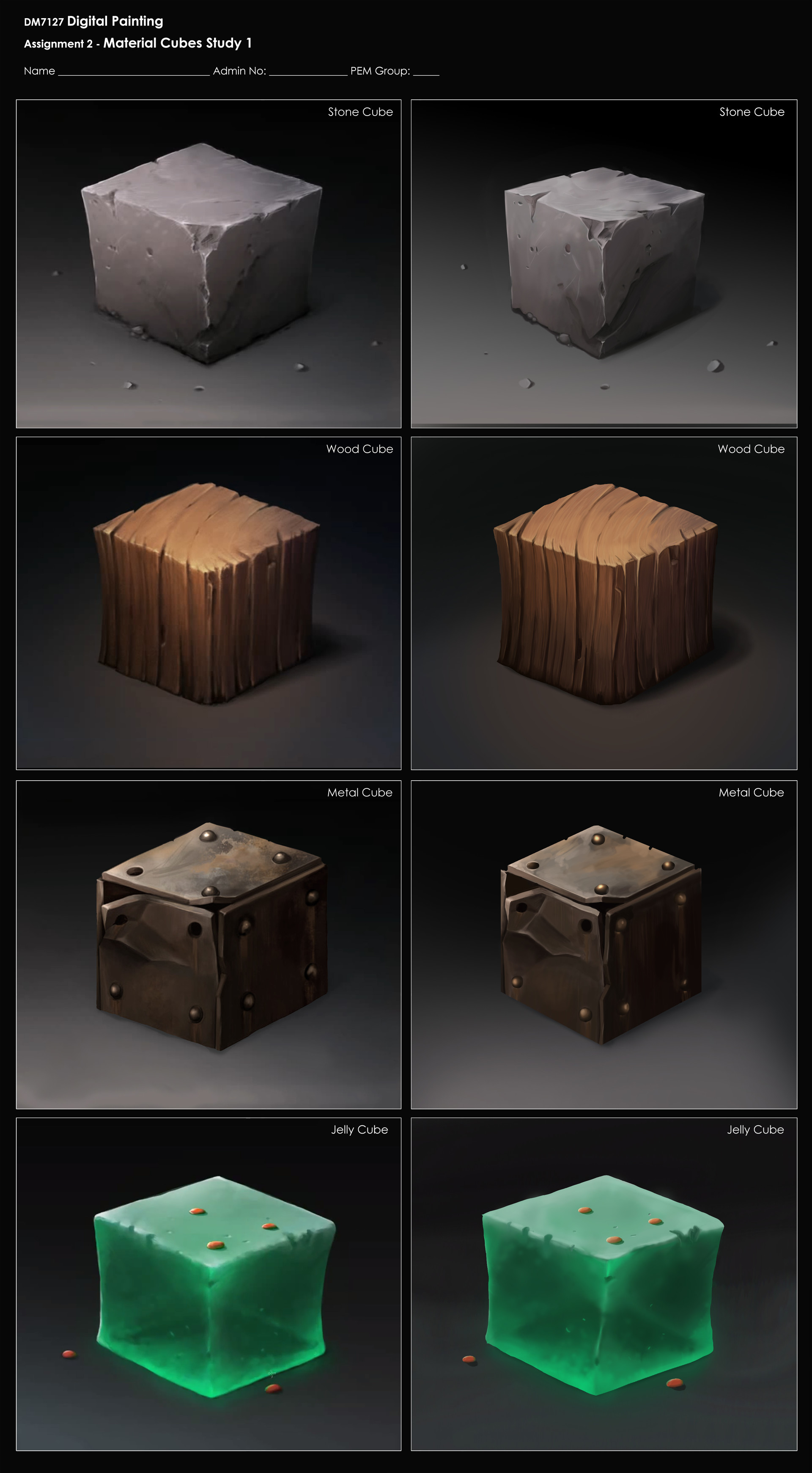 ArtStation Digital Painting Cube Study