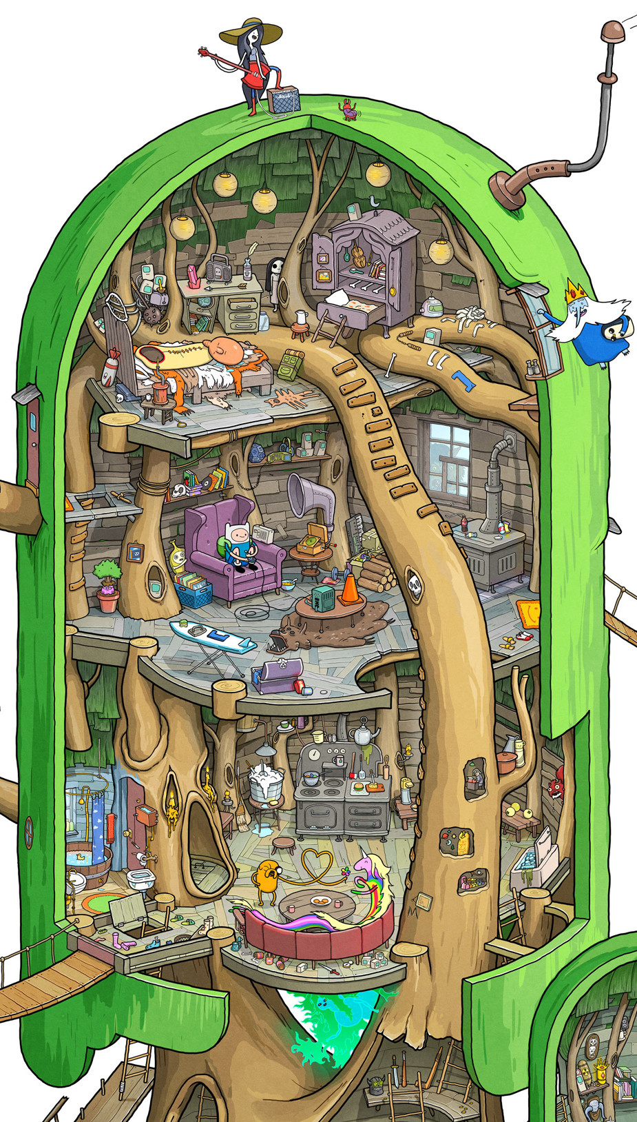 Artstation Exploring The Land Of Ooo Inside The Tree Fort Max