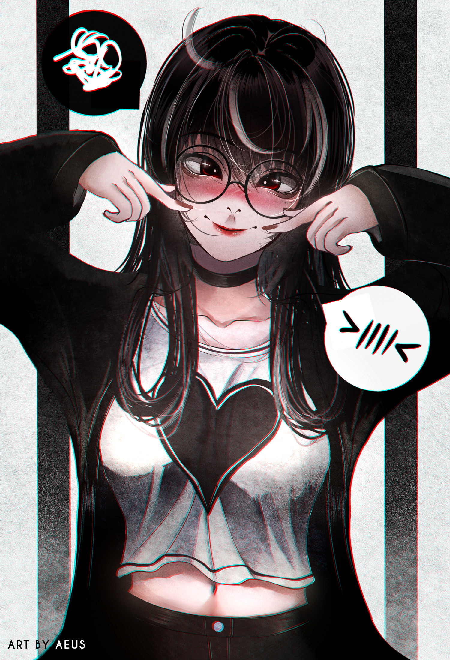 Artstation Tease Ahegao Aeus,Anime Girl Head Tilt