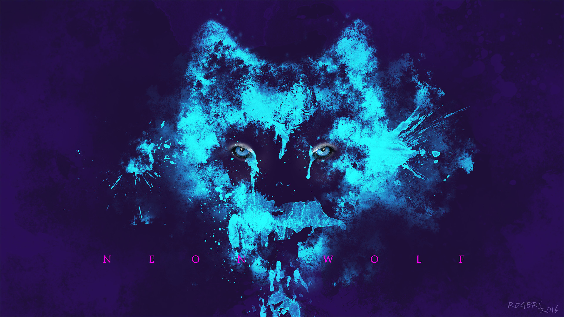 Artstation Abstract Cyber Wolves Red Rogers