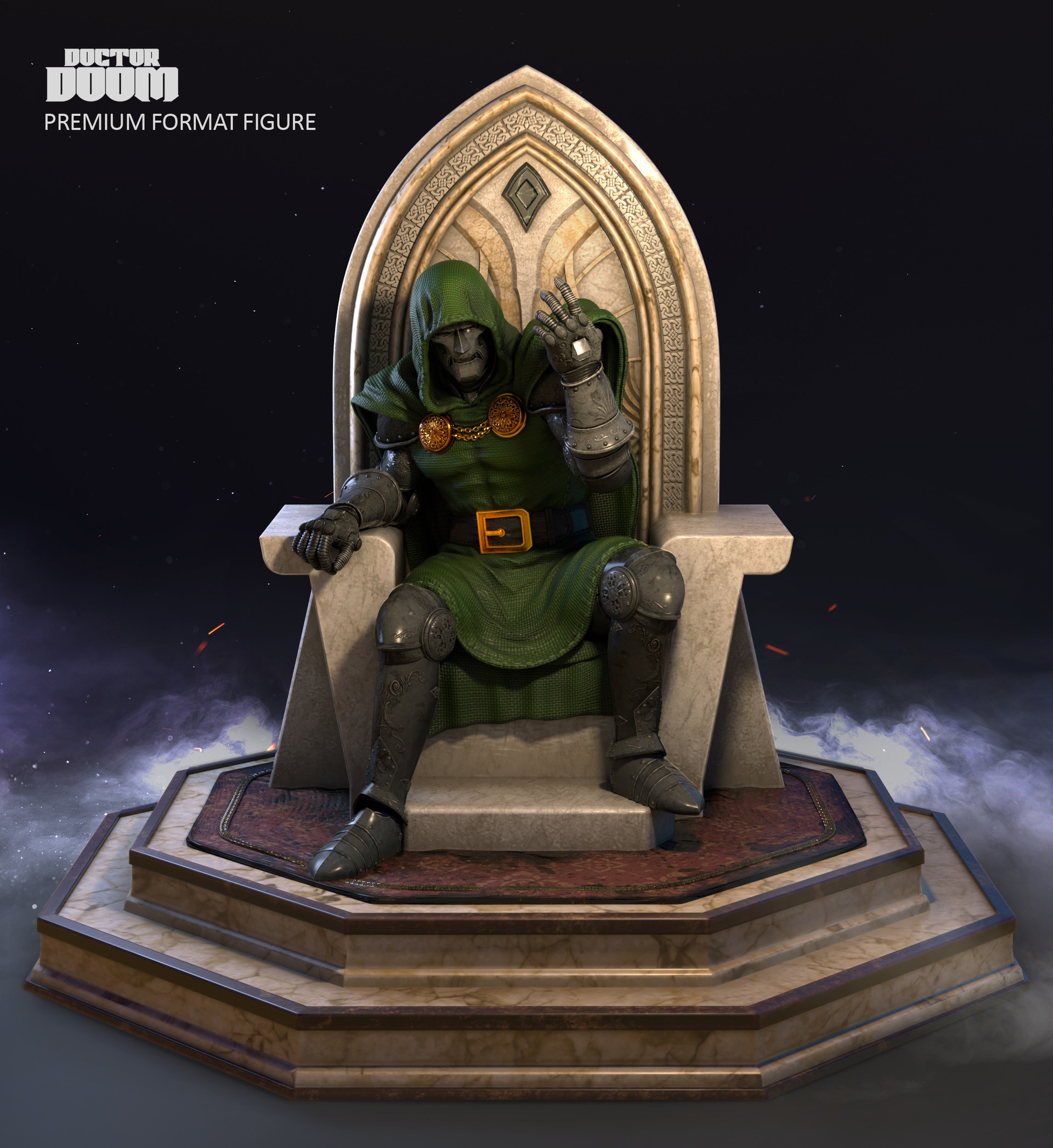 doctor doom on throne