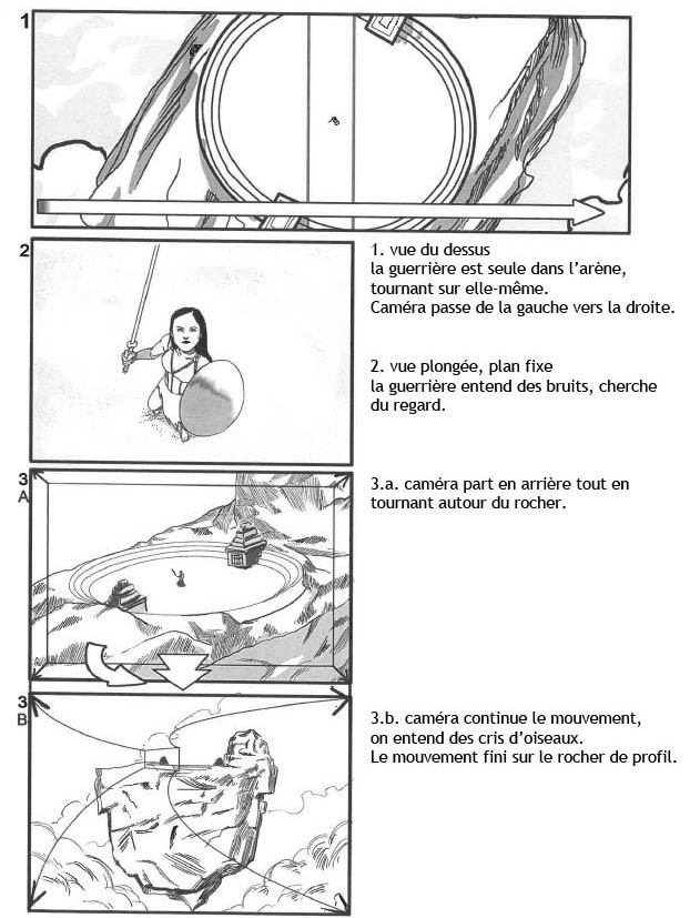 Storyboard for a Fantasy short. Live action with 3D Backgrounds
- Page 1 - (In French)